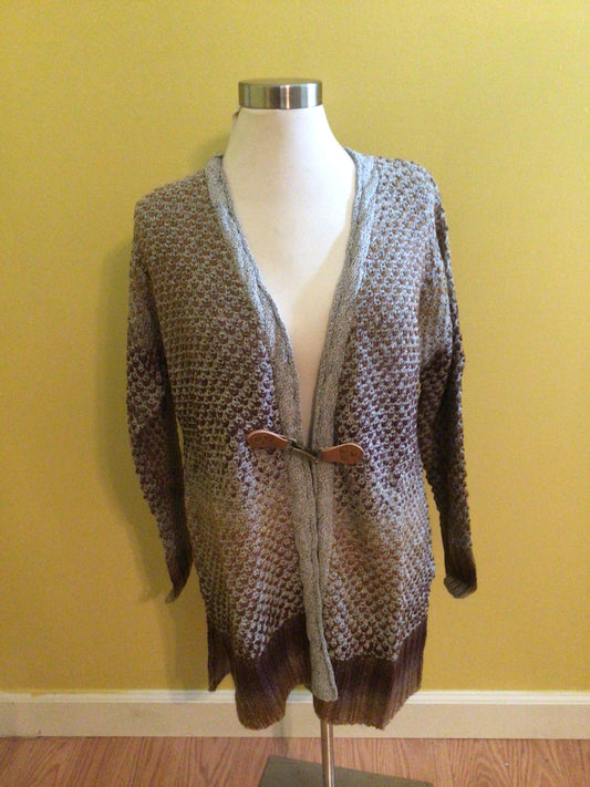 Long Sleeve Cardigan Sweater - Brown