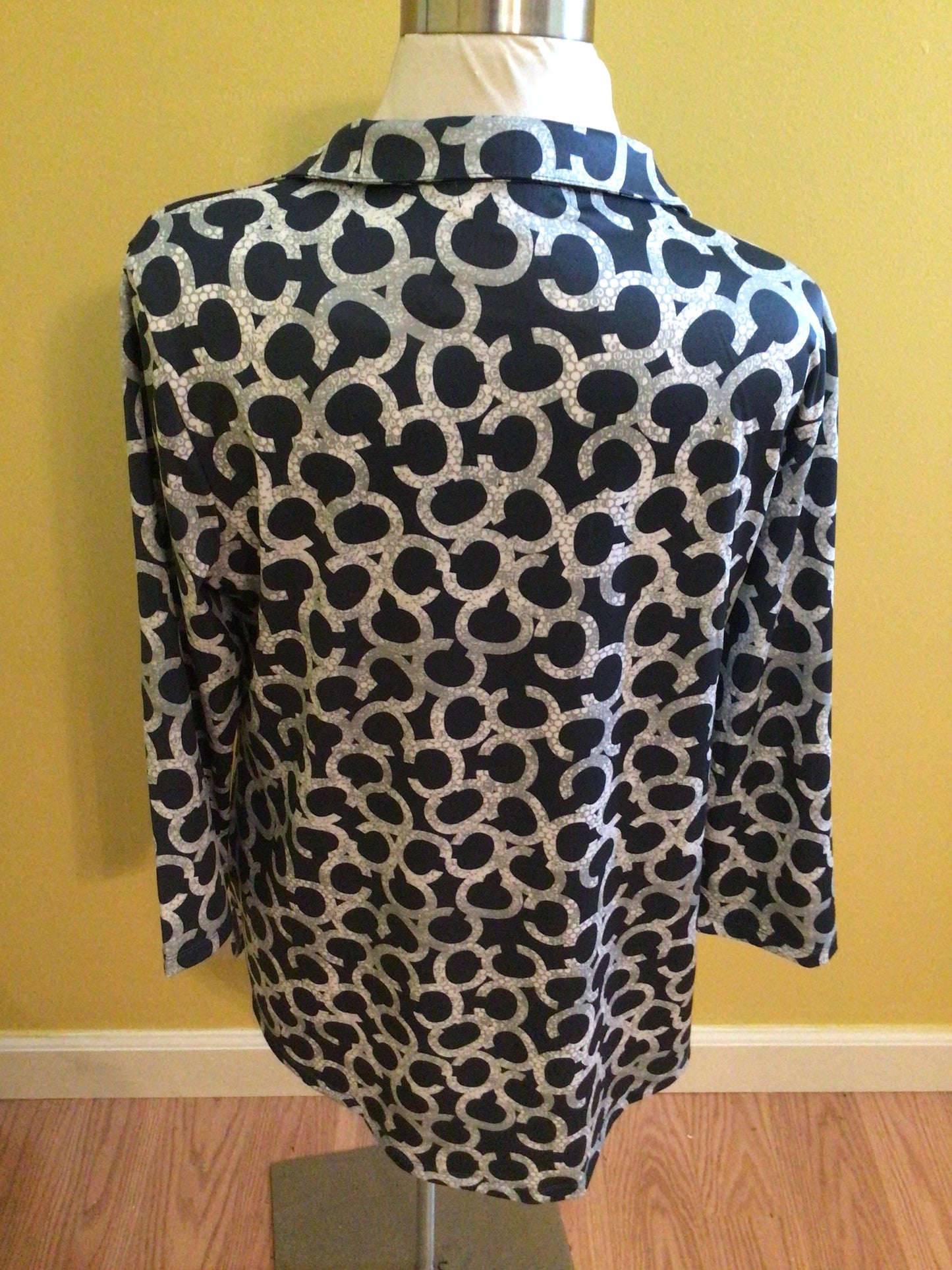 3/4 Length Shirt with Zipper Embellishment