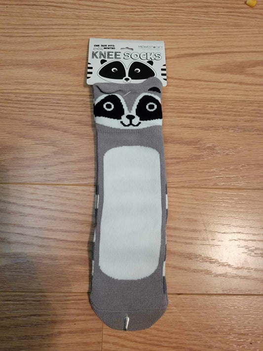 0-24 mo Knee High Racoon Socks